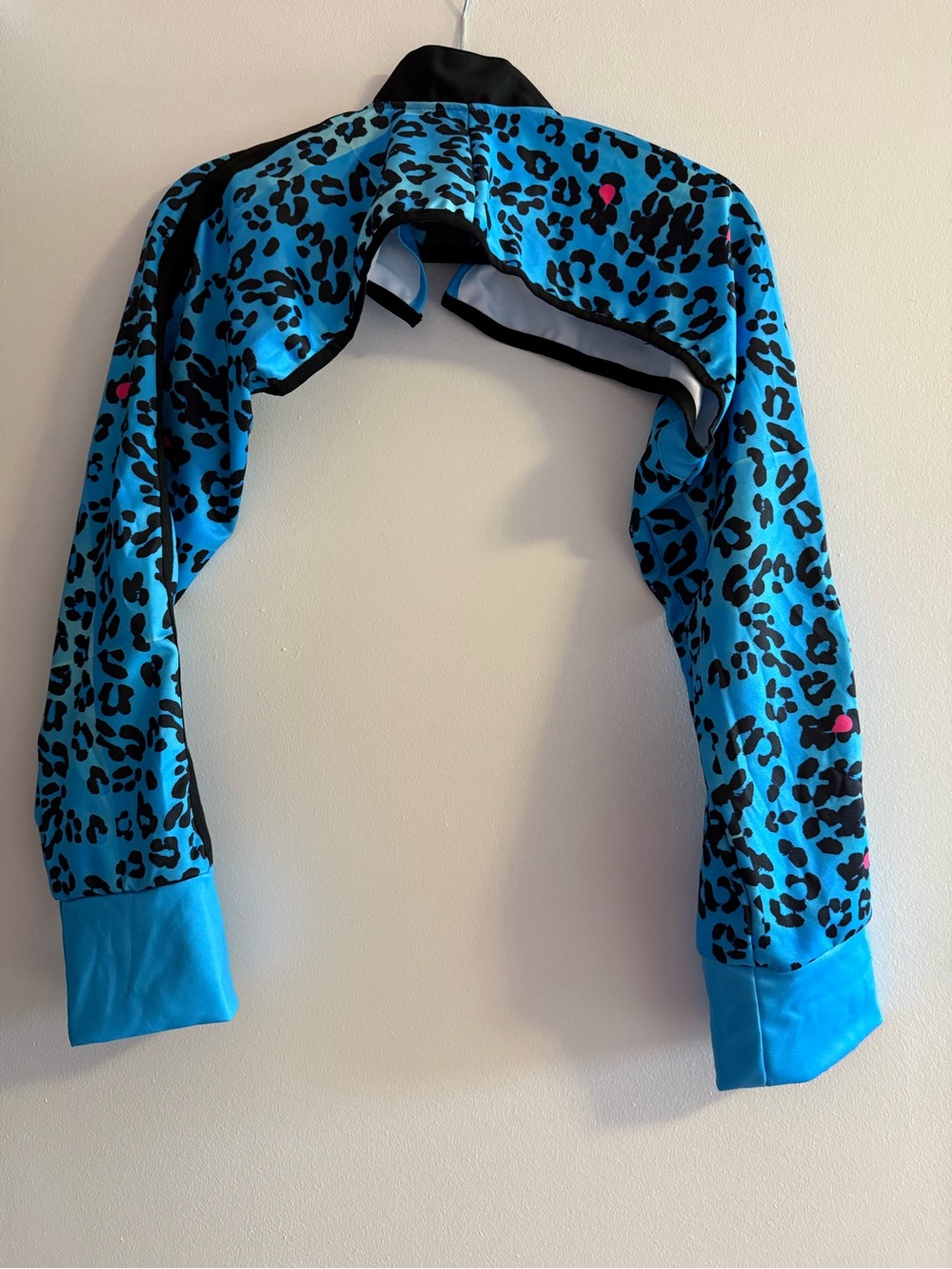 NWOT Handmade Rave Outfit Blue Leopard-Print Strappy Set with Ring Details - Picture 7 of 8